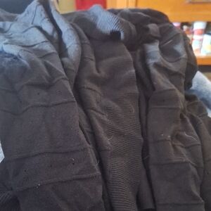 Black Ribbed Knit Sweater